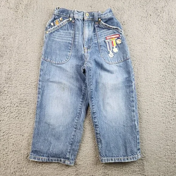 Vintage Y2K Roca Baby Rocawear Denim Jeans Boys Size 4T Skate Grunge Embroidered - Picture 1 of 14